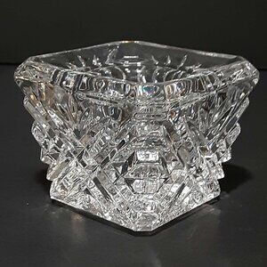 ✨ Vintage Square Crystal Taper Candle Holder Clear Cut Cristal d’Arques France